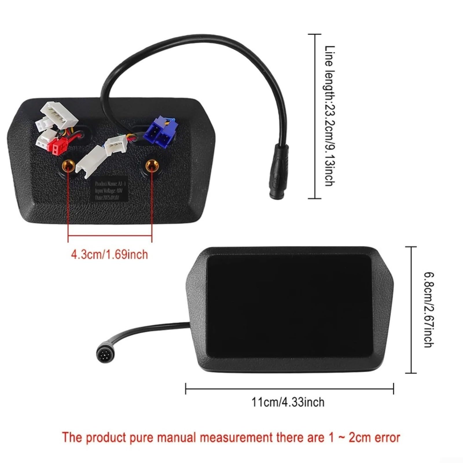 Für Kukirin A1 Elektroroller LED Display Panel Armaturenbrett Meter Klare Geschwindigkeit Batterieanzeige ABS Konstruktion Einfache Plug-and-Play Installation Leicht