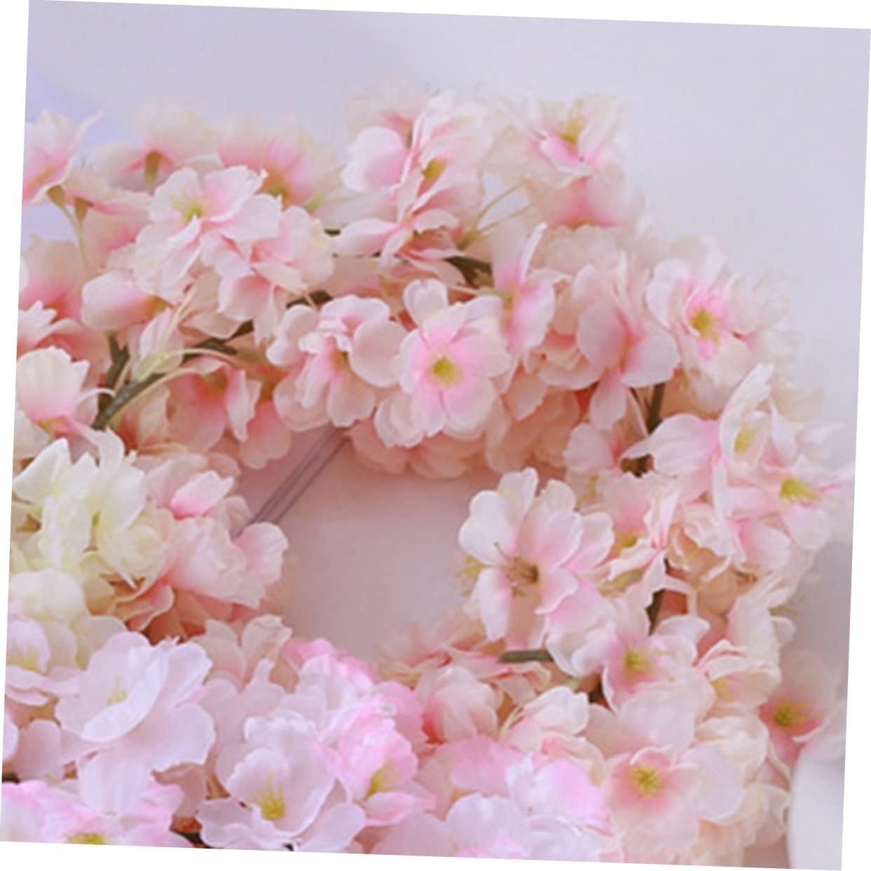 4pcs Artificial Cherry Blossom Vines for Wedding Decor Hanging Floral Garland Faux Rattan Strings for Home Party and Outdoor Decoration