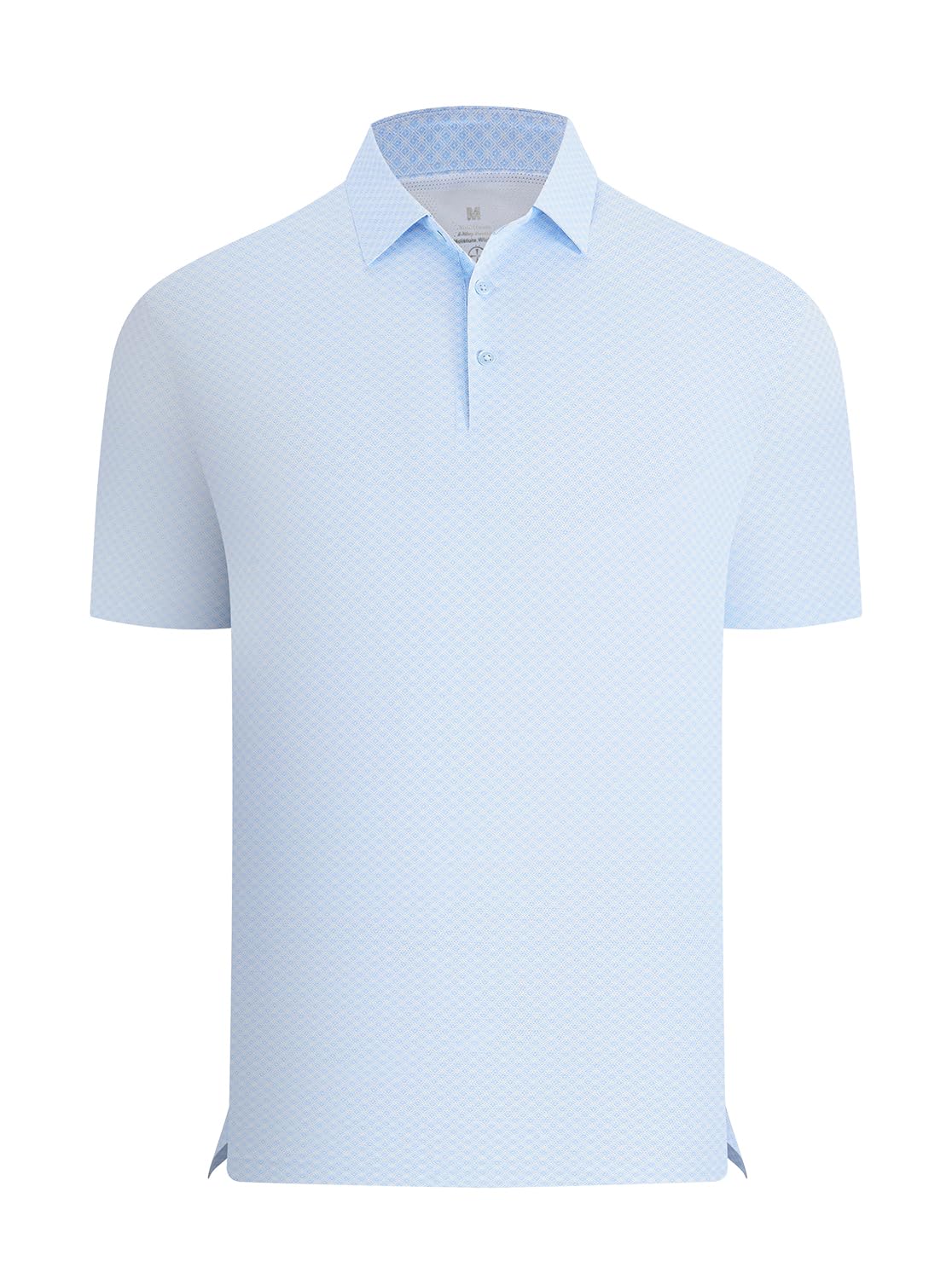 Damipow Mesh Golf Shirts for Men Dry Fit Seamless Moisture Wicking Mens Polo Short Sleeve Casual Print Collared