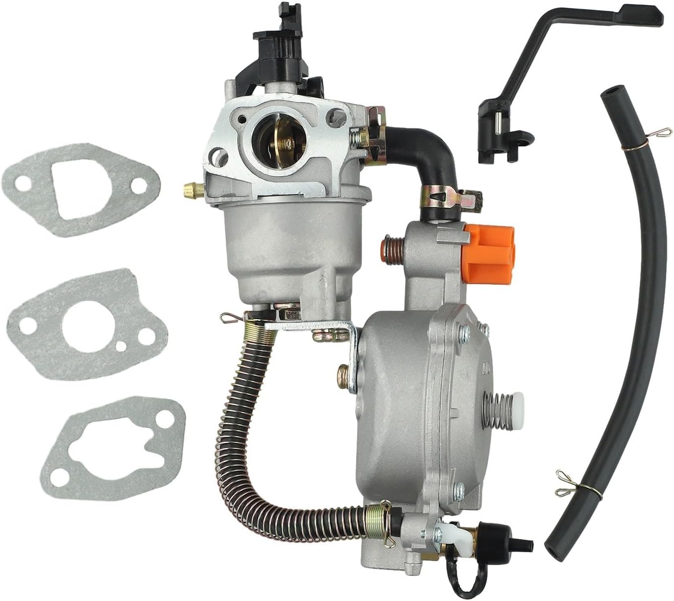 LPG168 Generator Dual Fuel Carburetor Kit 2-3KW for 168F 170F 6.5HP Engines for Champion 100153 100165 100296 Generator Natural Gas Conversion System with Pressure Regulating Valve