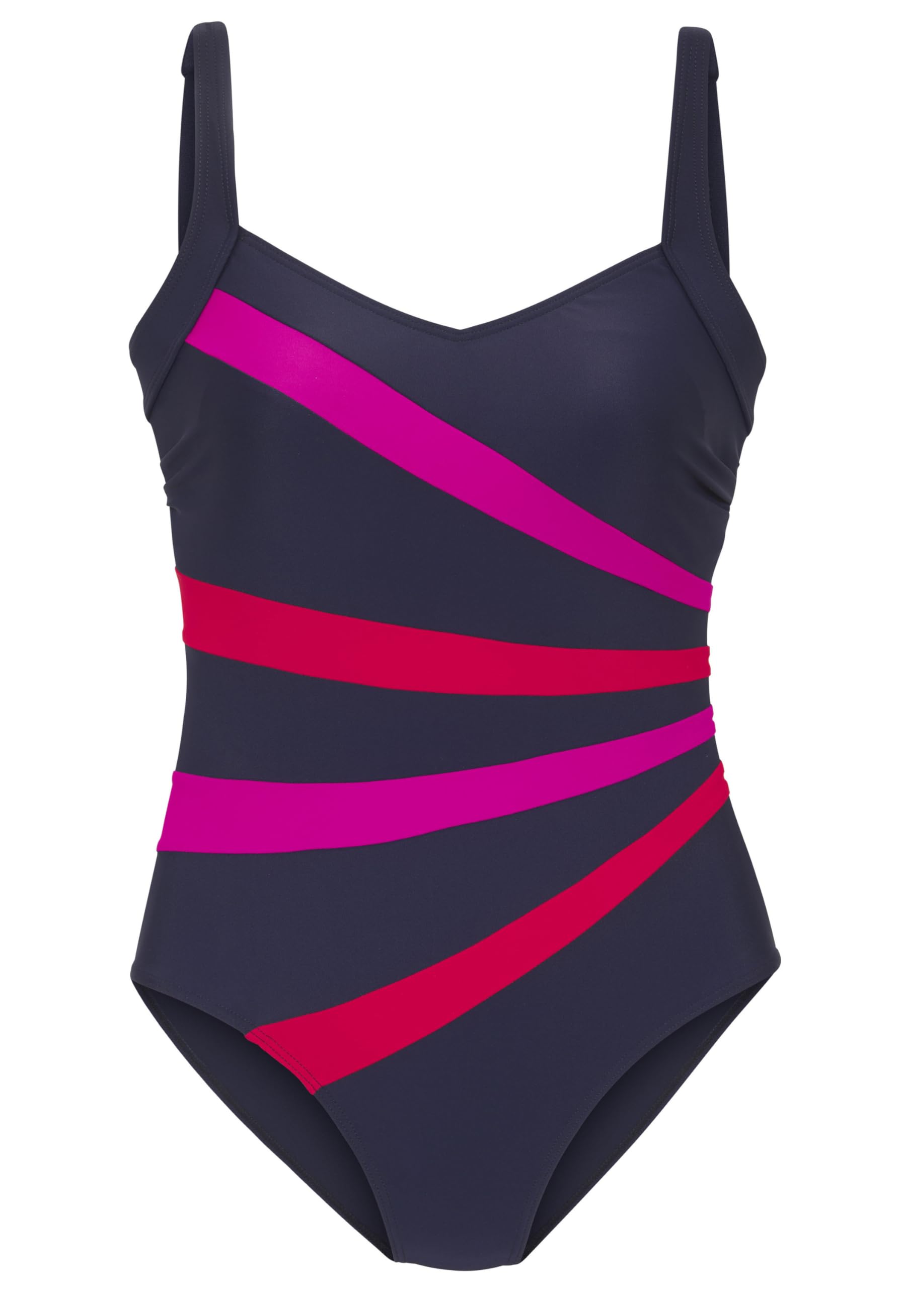 Lascana Isolde Badeanzug – Damen Badeanzug, marine, Größe 48, Cup D