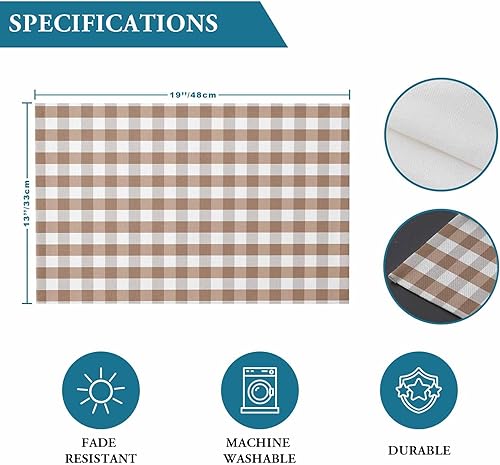 Vista 94 de Juego de 6 manteles individuales rojos para el día de San Valentín, diseño de corazón de San Valentín, resistentes al calor, lavables, manteles