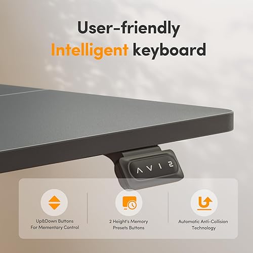 Miniatura 5 de Cubiker Escritorio de Pie de 40 x 24 Pulgadas, Mesa Eléctrica de Oficina en Casa de Altura Ajustable, Escritorio Sit-Stand con Tablero de Empalme,