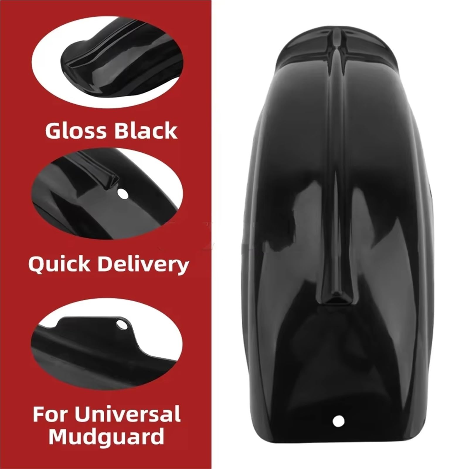 Parafango Moto Allungato Per Bobber Per Chopper Parafango Posteriore Universale Nero ABS Motocross Moto Parti Telai