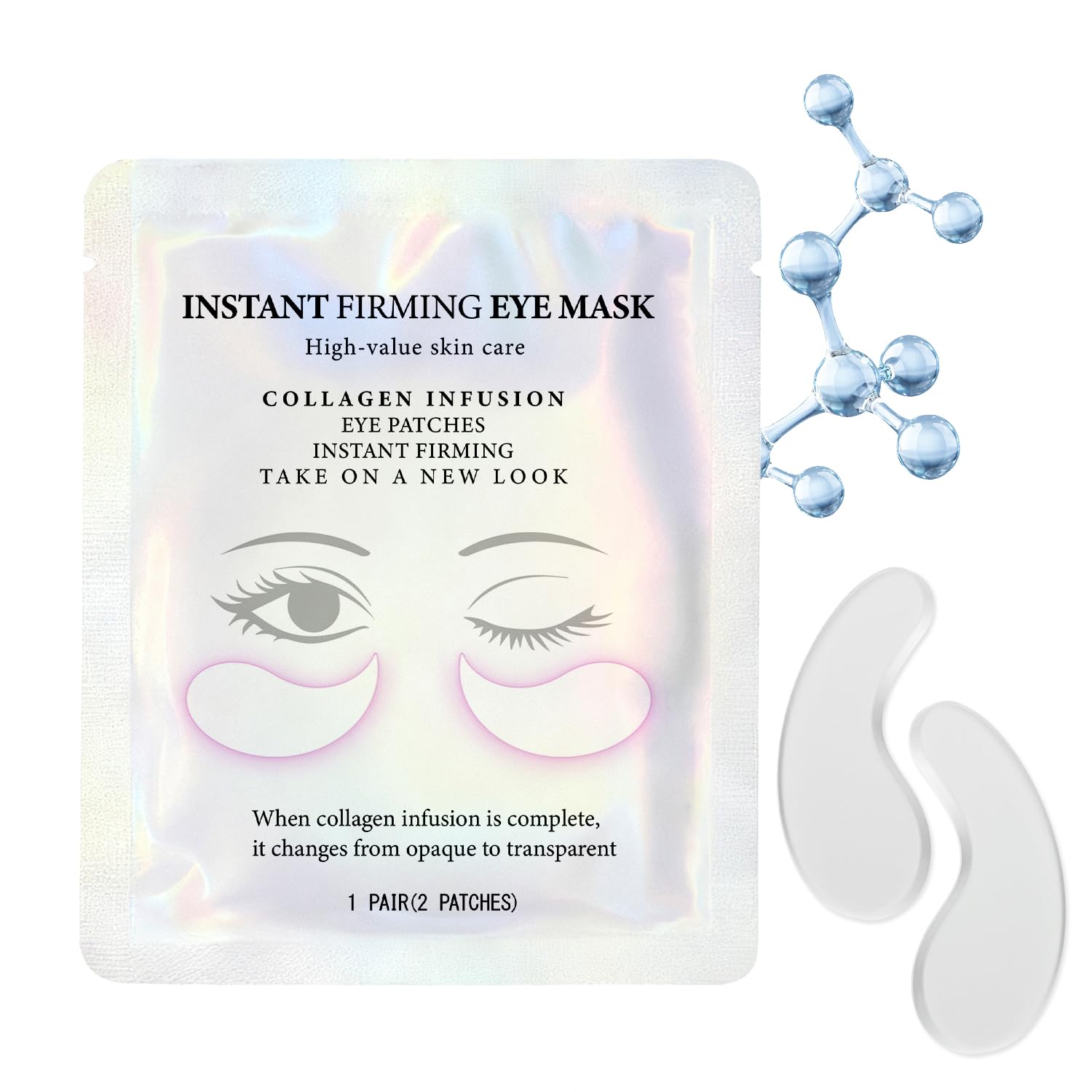 Instant Firm Under Eye Patches Collagen Peptide Firming Under Eye Mask for Puffy Eyes and Dark Circles Treatment