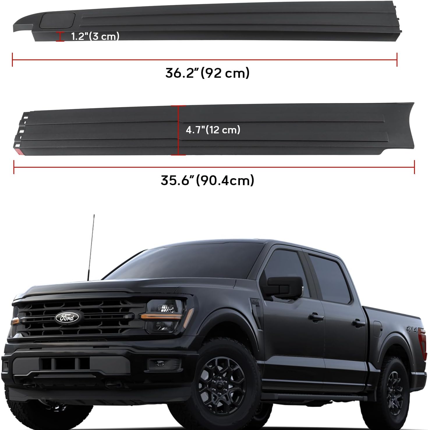 Tailgate Cover Molding Trim +Truck Bed Rail Cap Cover for Ford F150 2015-2020,Replace(#FO1904135#FL3Z9940602B),(Part #FL3Z-84291A40-AA / FL3Z-84291A41-AA)