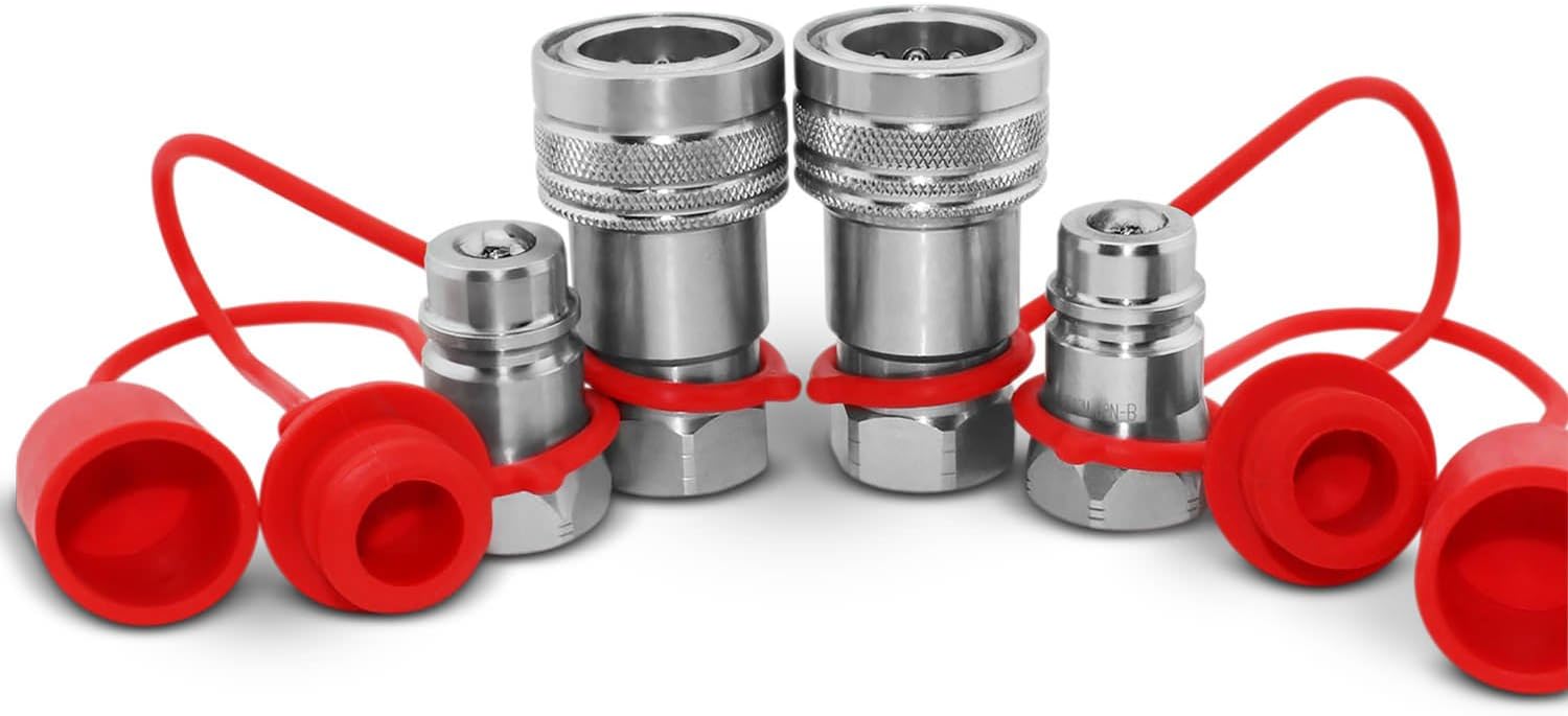 2 Pack 1/2" Ag ISO 5675 Hydraulic Quick Connect Male