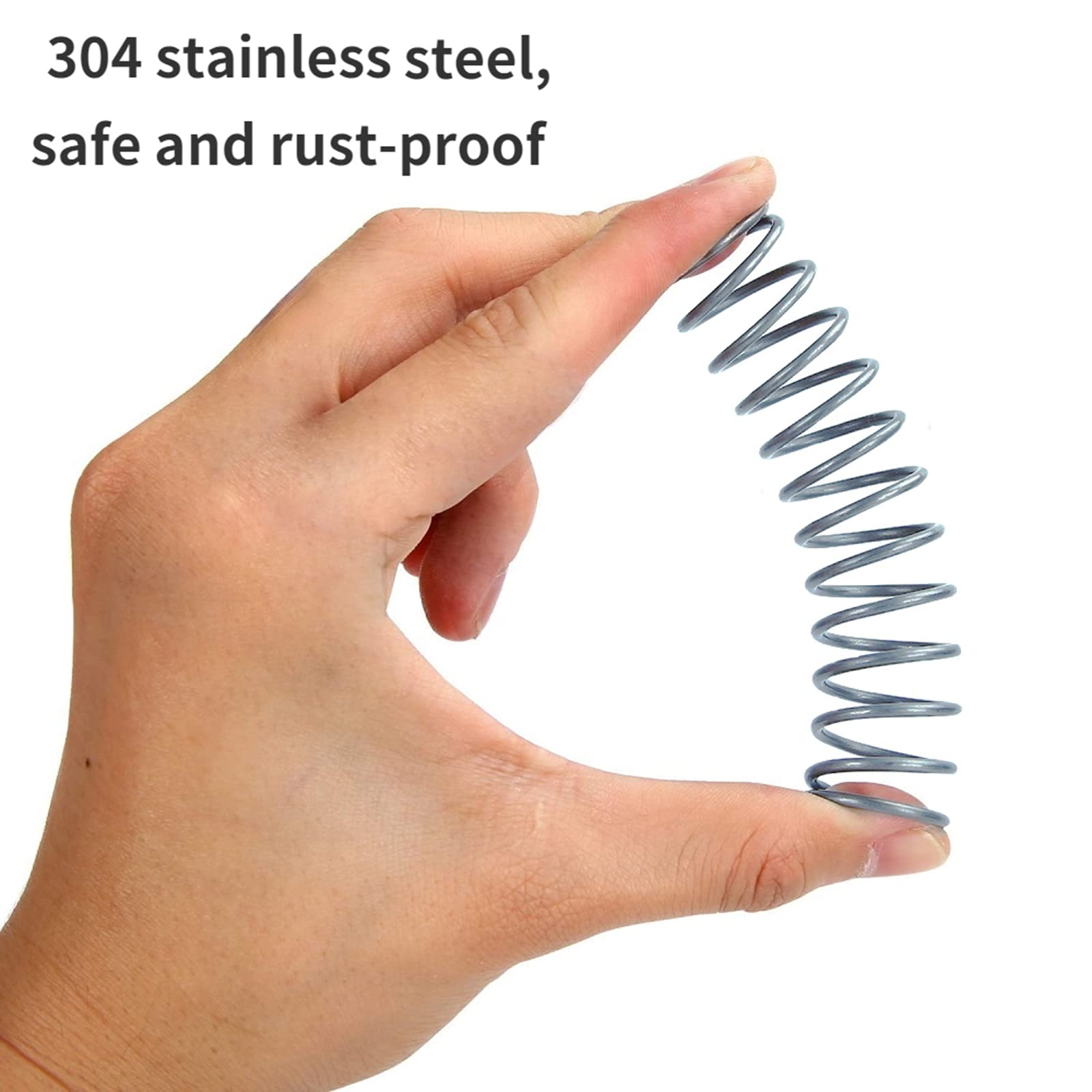 10 Stück 304 Edelstahl Druckfedern - 1,4mm Drahtdurchmesser, 15mm Außendurchmesser, 60mm Länge