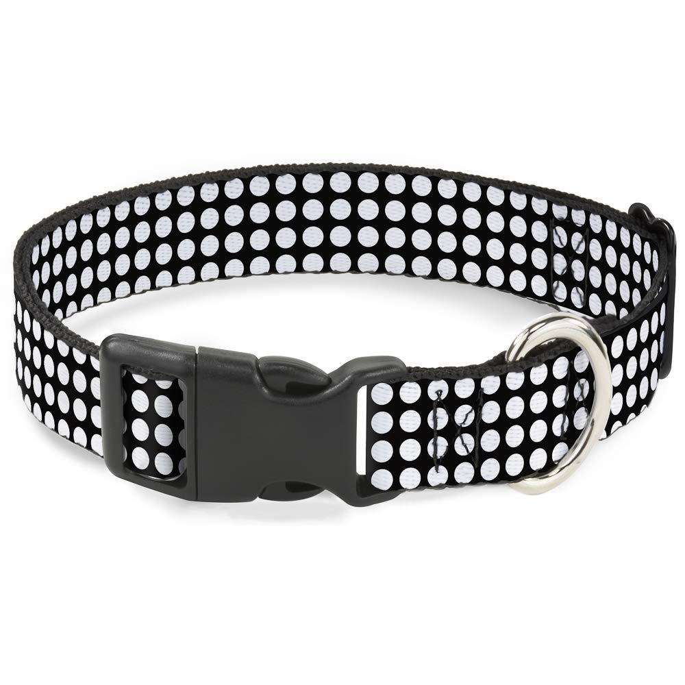 Collier clip plastique réglable 13-45 cm à pois pour petit chien et chiot