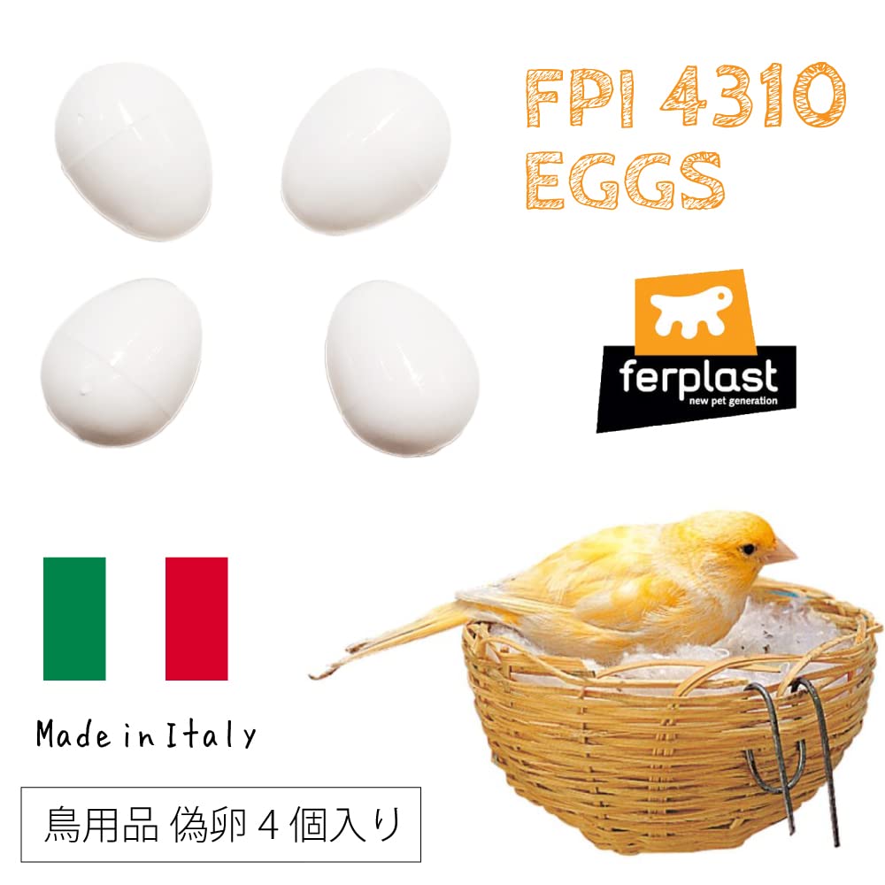 Ferplast Uova finte FPI 4310 plastica canarini uccelli 4 pezzi nido