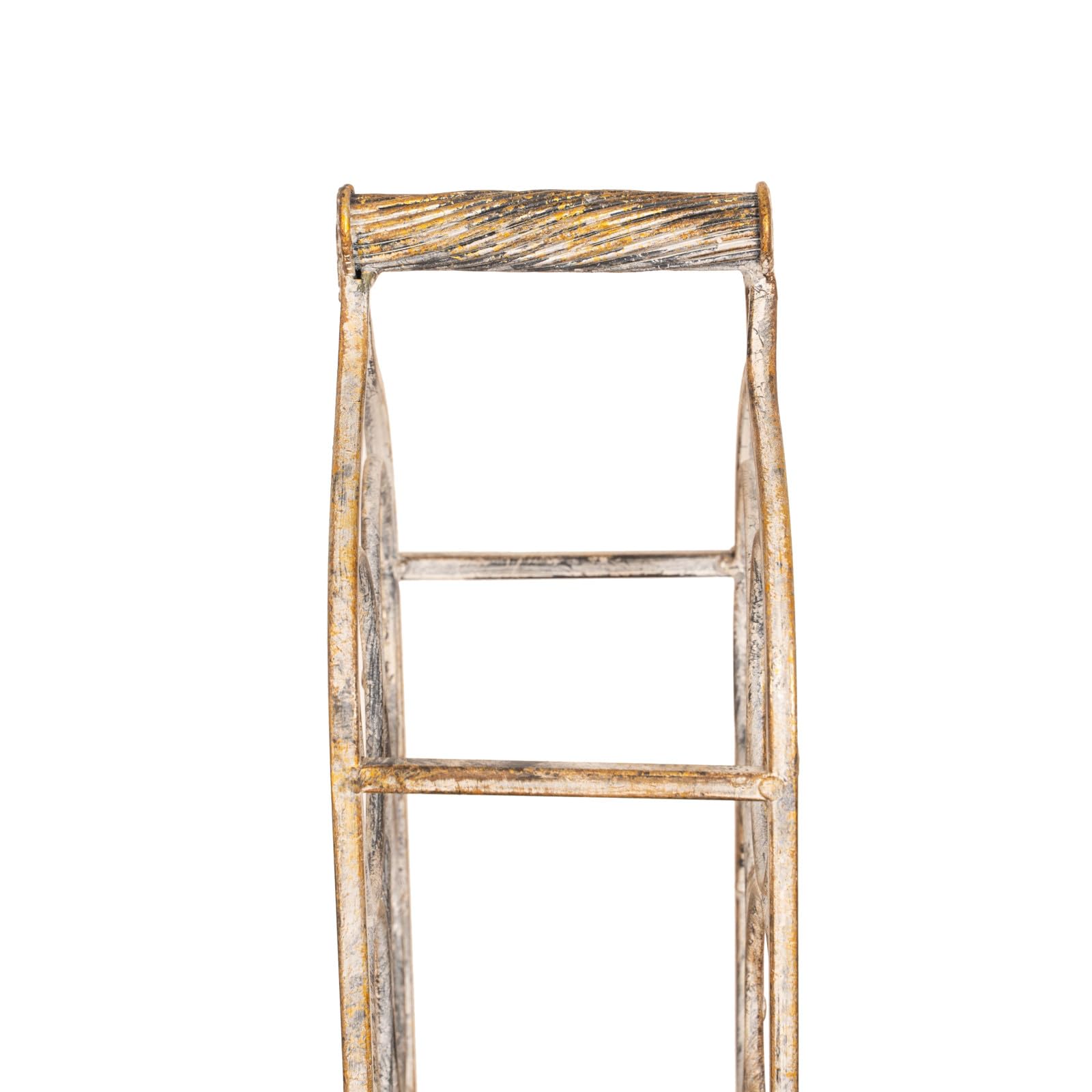 Biscottini Botellero de hierro forjado 105 x 12 x 24 cm – Botellero para 16 botellas – Enfriador de vino blanco antiguo