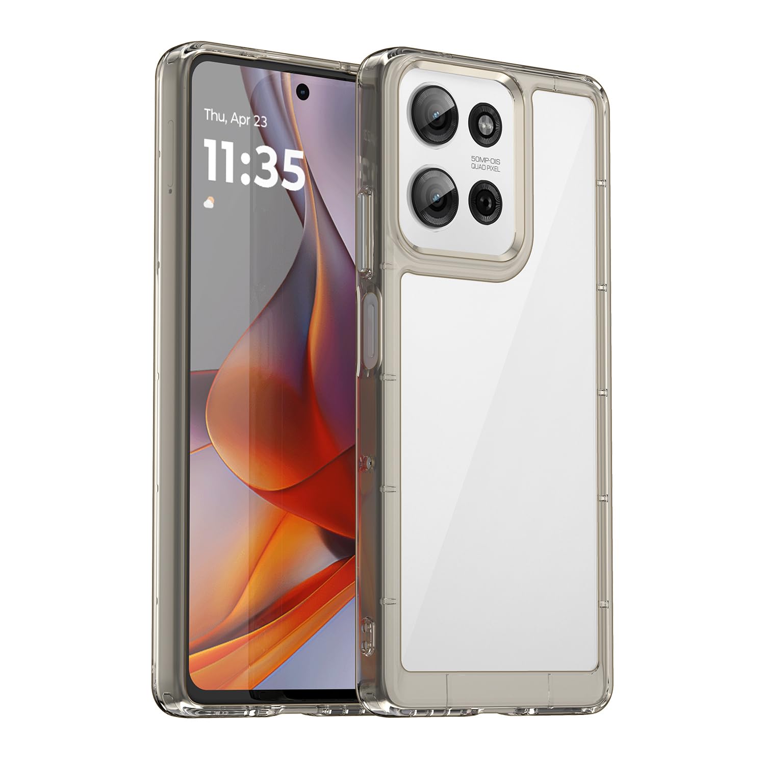 Custodia Per Motorola Moto G75 5G – Cover Posteriore In Policarbonato Satinato E Telaio TPU – Versione Magnetica Disponibile – Nero