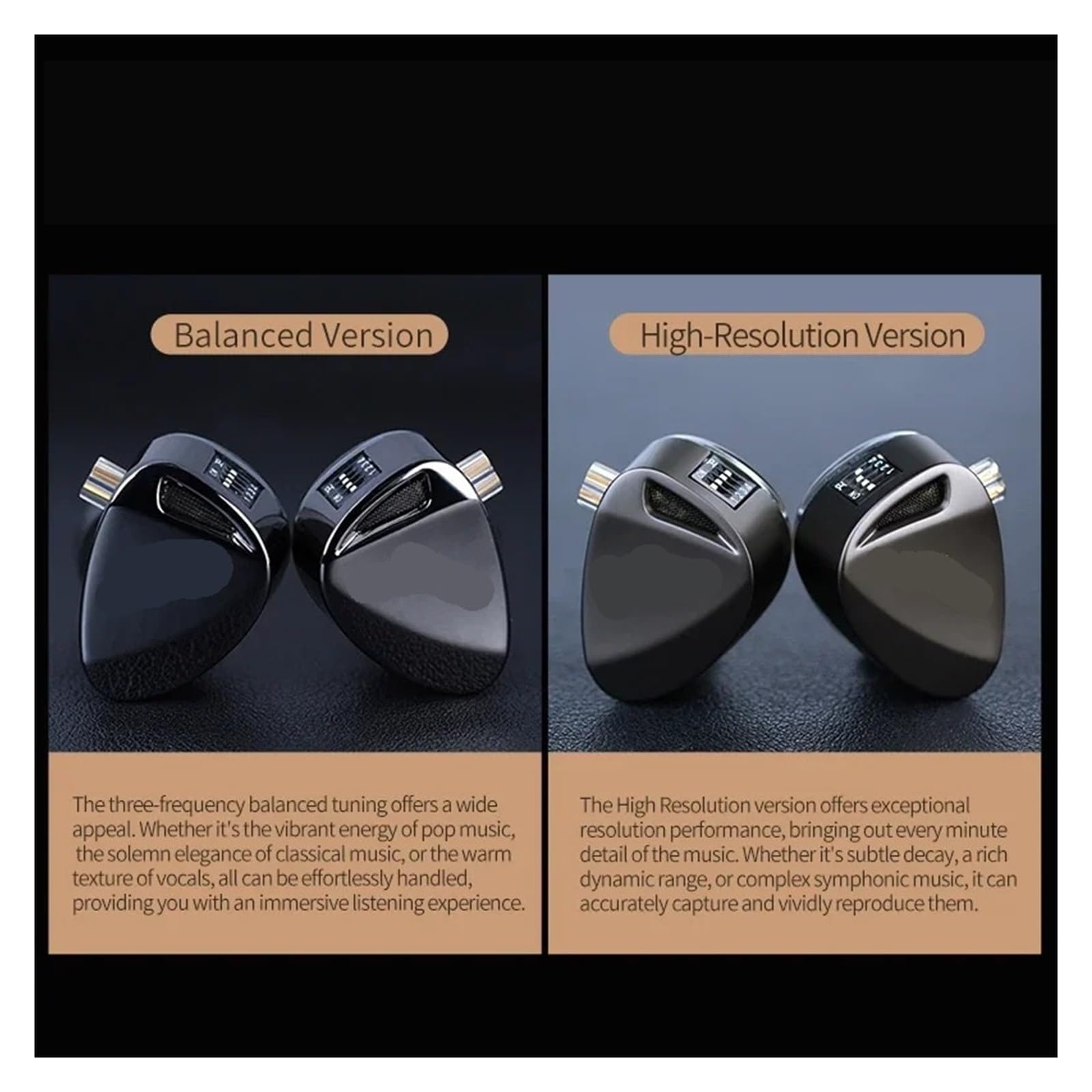 Auricolari con monitor in-ear dinamico a triplo driver Cuffie con cancellazione del rumore con auricolari HIFI for musica(Mic (Balanced(GS)