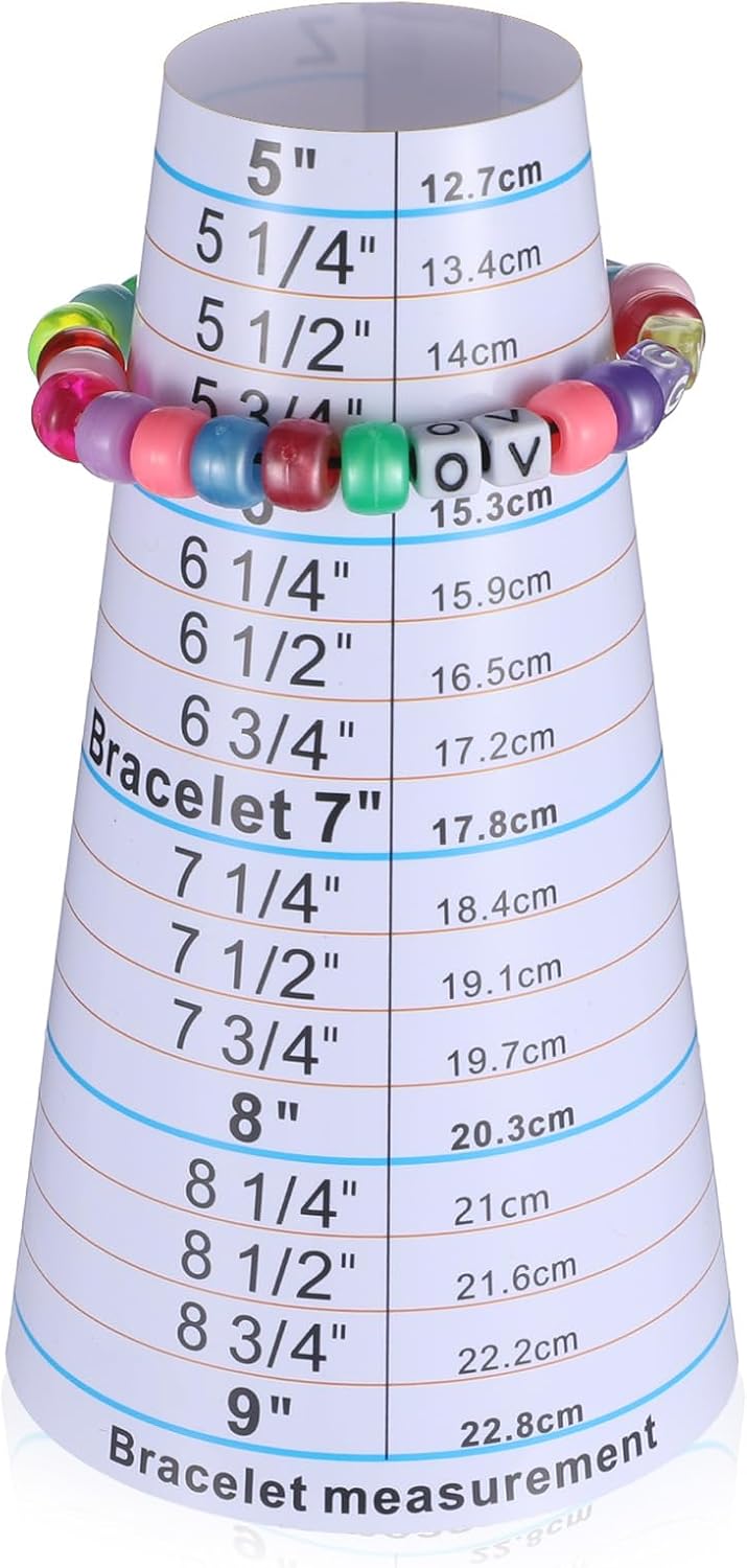 2 Pcs Bracelet Mandrel and Bracelets Sizer Measuring Tool Bracelet Sizers Wrist Size Measure Tool Wrist Sizer Bangle Gauge Sizers for Jewelry Necklace Sizing Making Travel Friendly Making