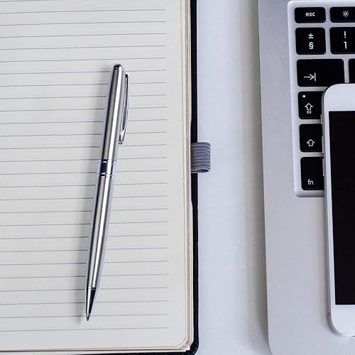 Miniatura 8 de Cambond Bolígrafos a granel, bolígrafos de metal plateado, bonitos bolígrafos de lujo para hombres, negocios, oficina, policía, escritura cómoda,