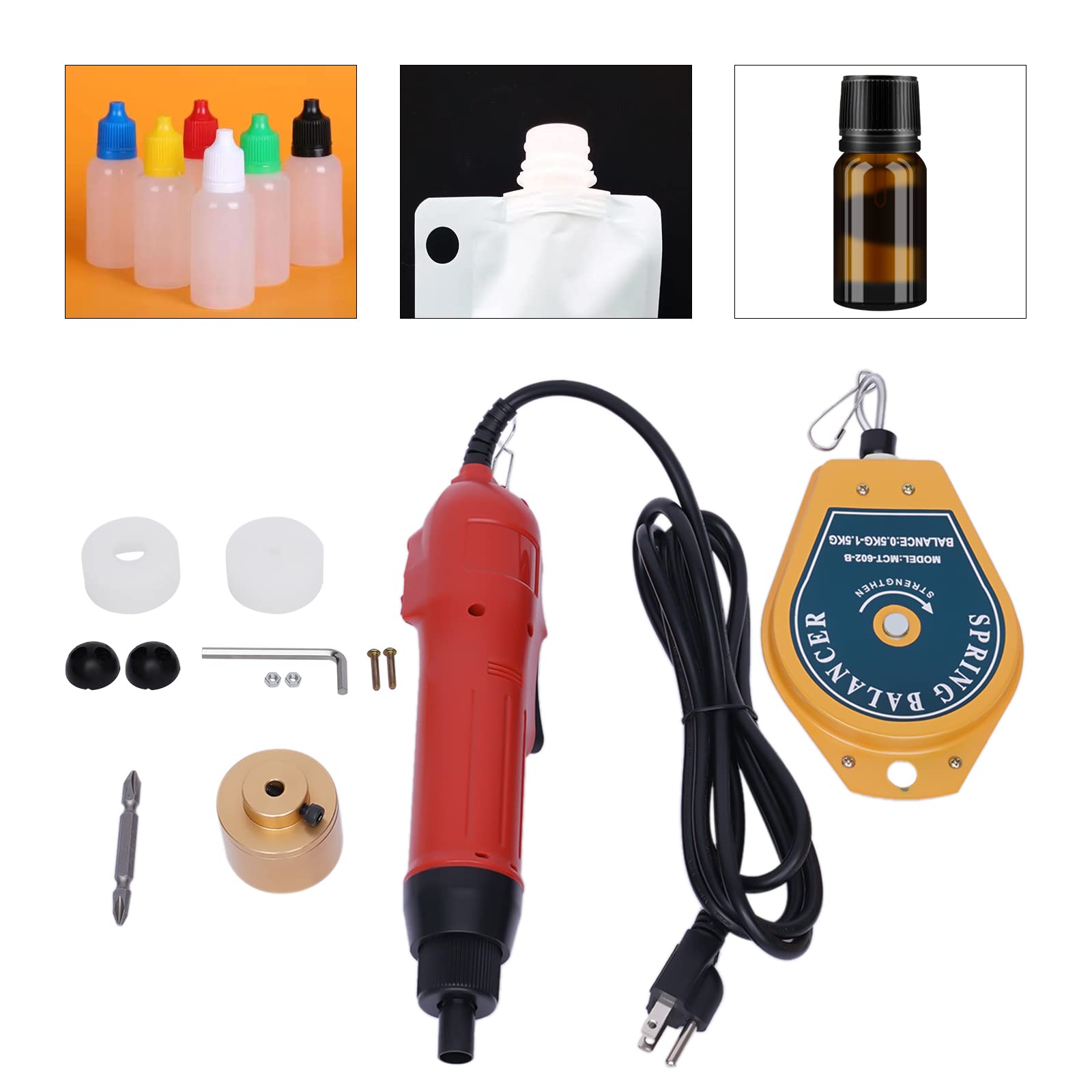Macchina Elettrica di Sigillatura Rotativa per Bottiglie e Lattine, per Coperchi con Diametro da 10-30 mm