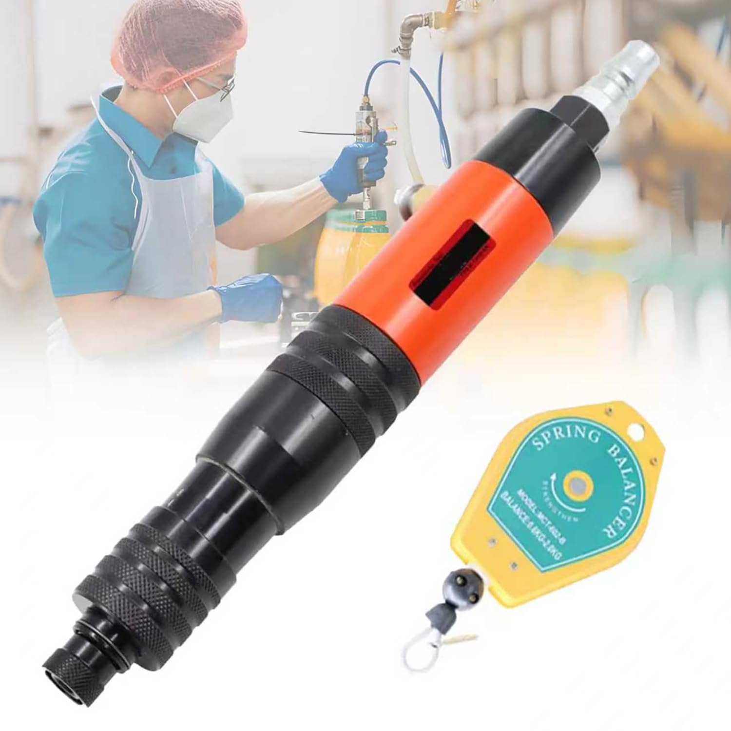 Outil de capsulage pneumatique pour petits récipients en plastique