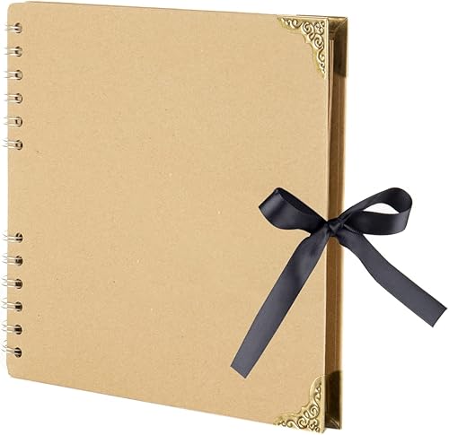 Miniatura 8 de Álbum de recortes (8 x 8 pulgadas) Álbum de recortes 60 páginas, ideal para tus álbumes de recortes, álbumes de fotos familiares de boda y