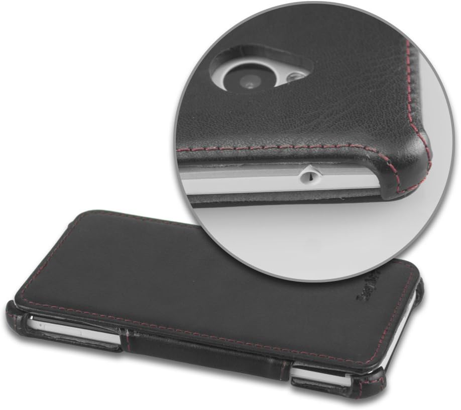 EasyAcc Protector HTC ONE M7 Wallet PU Leather Case Folio Flip Cover with Kickstand Anti Shock Skin Pouch Pocket for HTC ONE M7 Black
