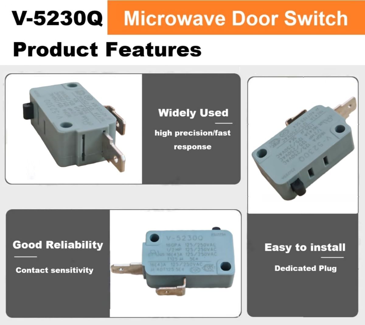 Amazon.com: V-5230Q Microwave Switch (Normally Open) fits for GE