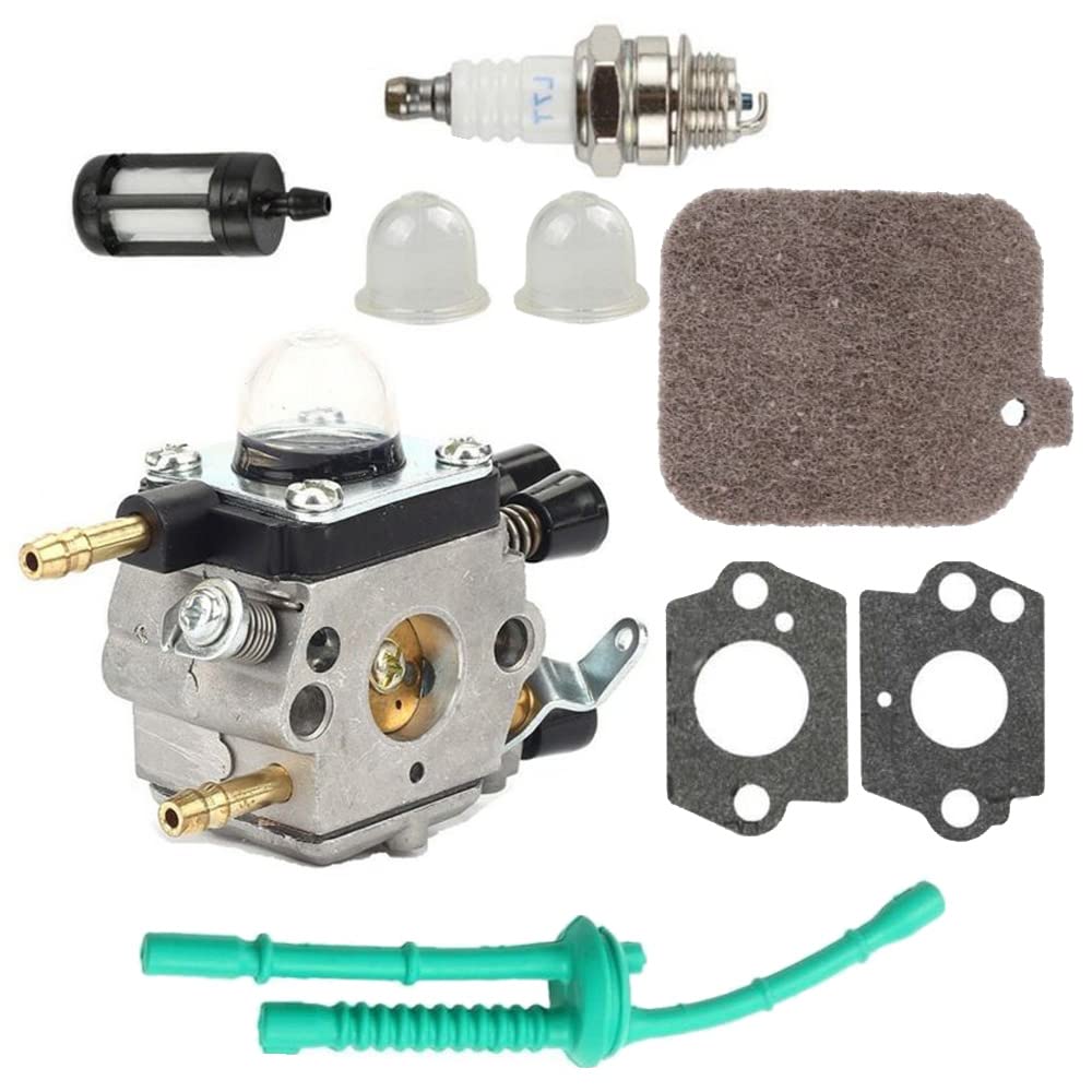 Carburador Compatible con Zama Carb Compatible con Stihl BG45 BG46 BG55 BG65 BG85 SH55 SH85 Blade Blower Filtro de Aire Filtro de Combustible Tubo de Aceite Verde Bujía