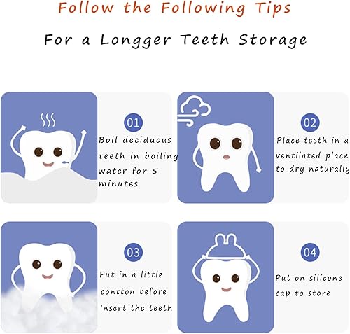 Miniatura 4 de Tiyoha Caja de dientes de bebé para recuerdos de la infancia, organizador de recuerdos de dientes para bebés, regalos significativos, caja de hadas