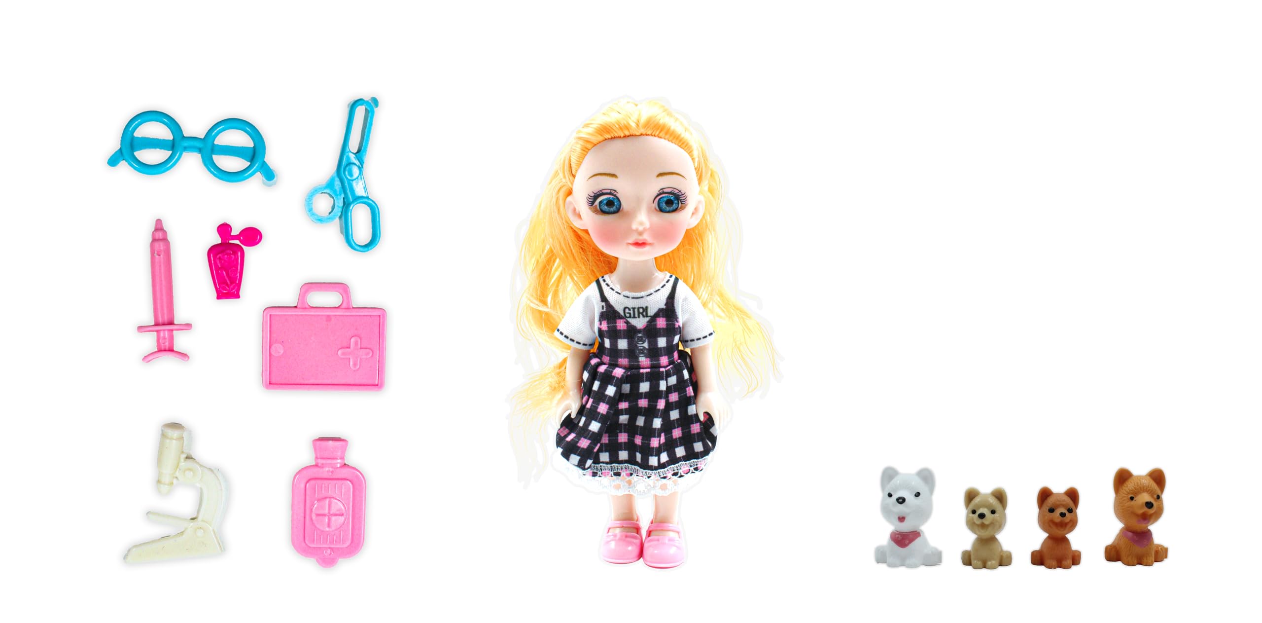 K. V. TOYS Alia Puppy Care Doll Set | Cute Puppy Theme with Accessories, Pretend Role playset with Medical equipments | Suitable for 3+ Years