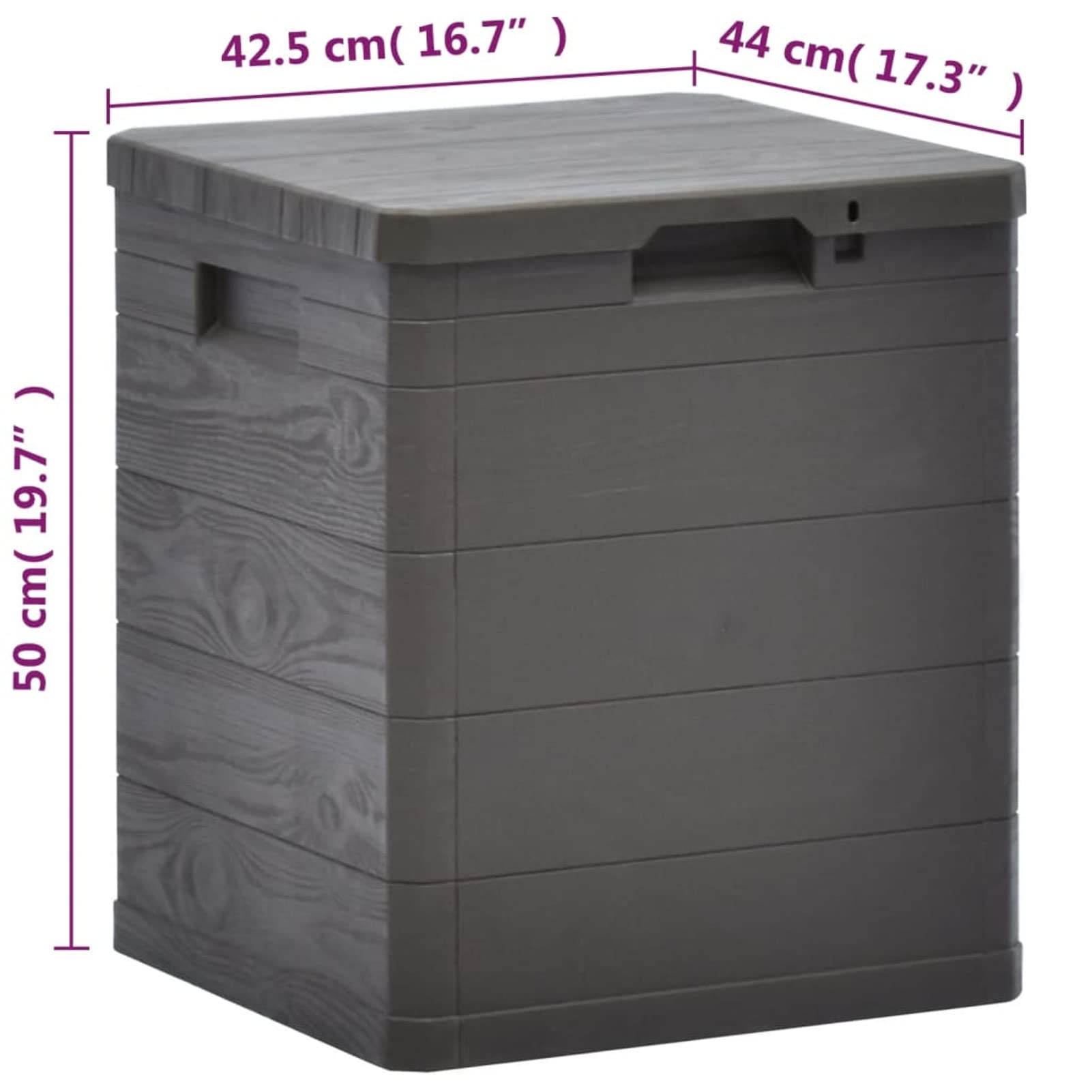 ARKEM Baule da Giardino Effetto Legno Organizer Box Giocattoli Multibox Impermeabile Esterni,Baule da Giardino 90 L Marrone