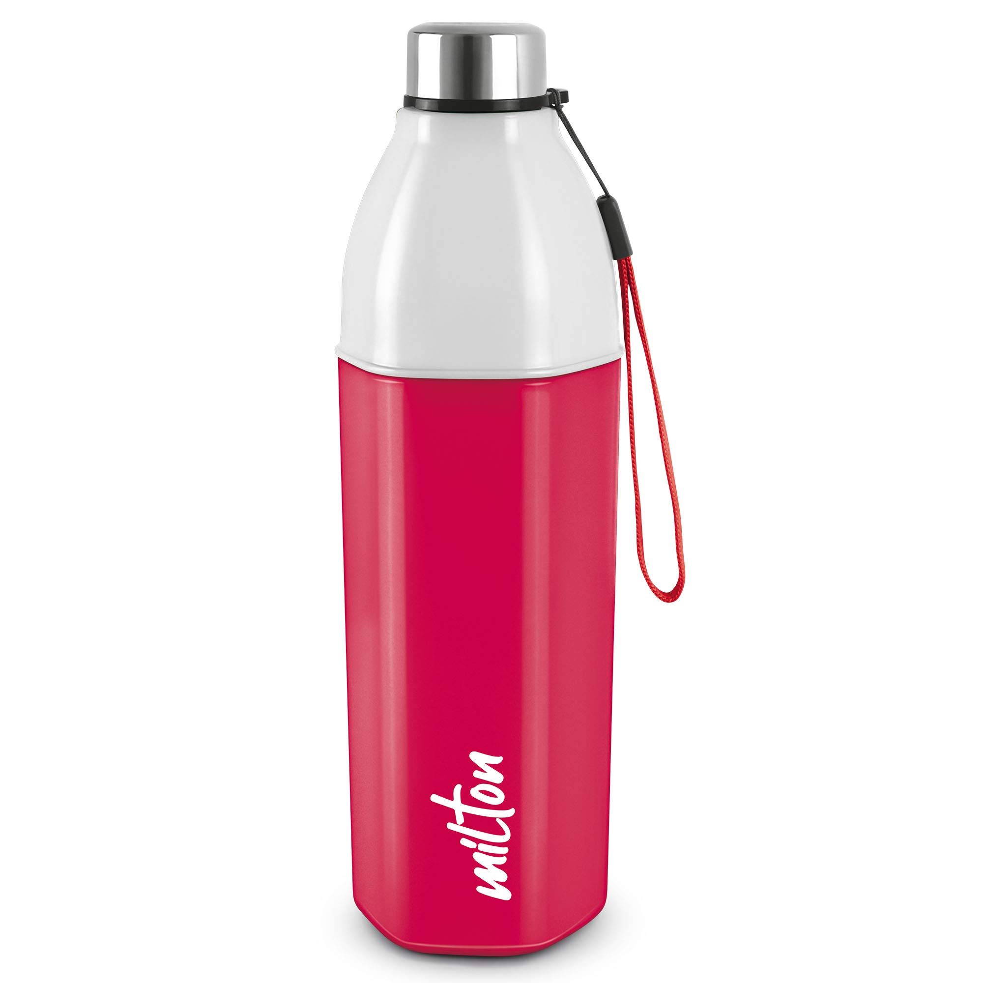 MILTON Water Bottle Kool Hexone 1200 PU Insulated, 1.12 Litre, Leak Proof, BPA Free, Ideal for Home, Office, Gym, Travelling, Red