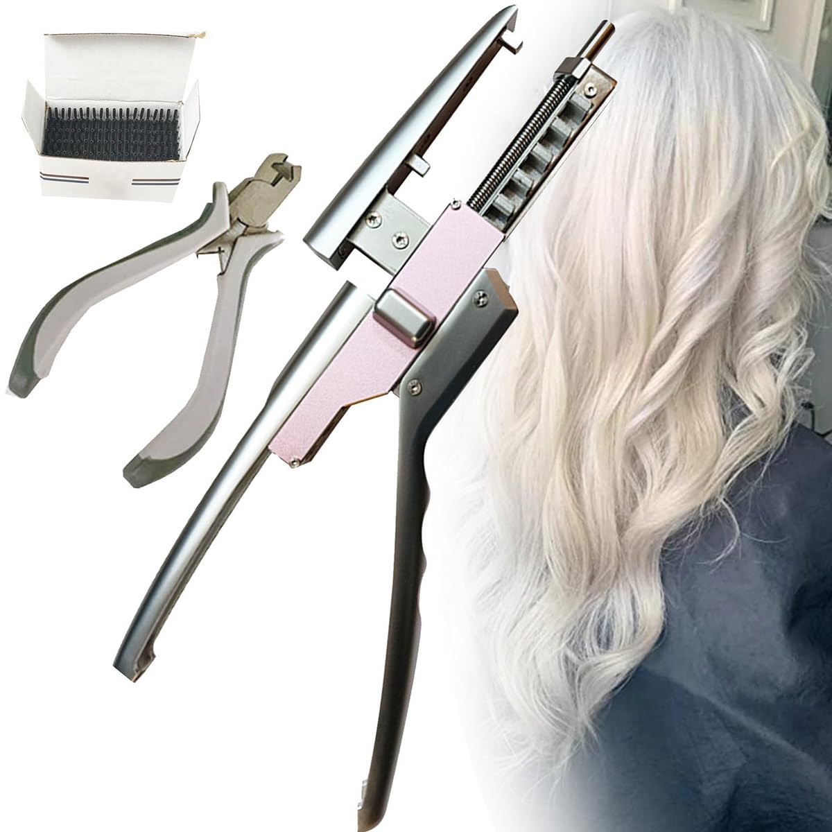 Kit de machine d'extension de cheveux 6D pour changer de tête avant une soirée