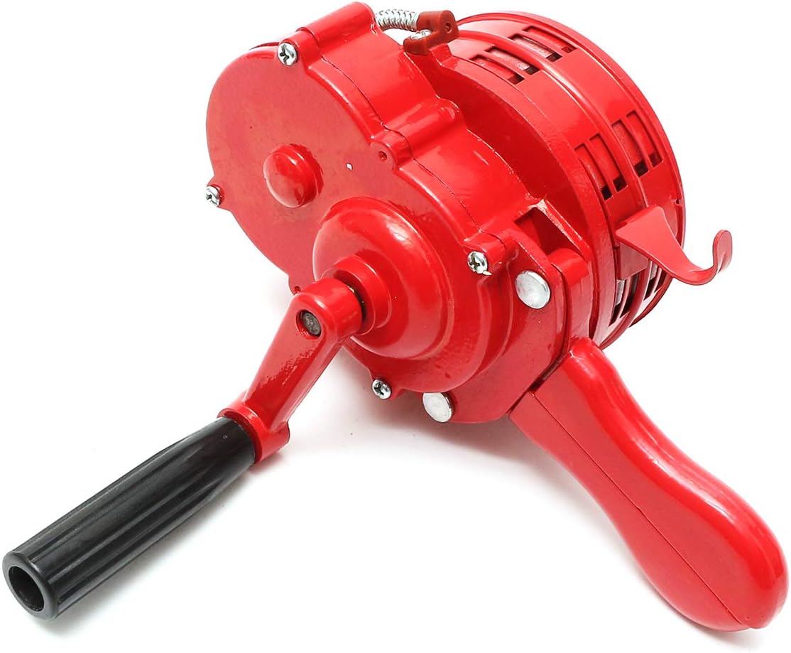 4.5" Red Aluminium Alloy Handheld Manual Operated Security Alarm Air Raid Siren Portable Safety