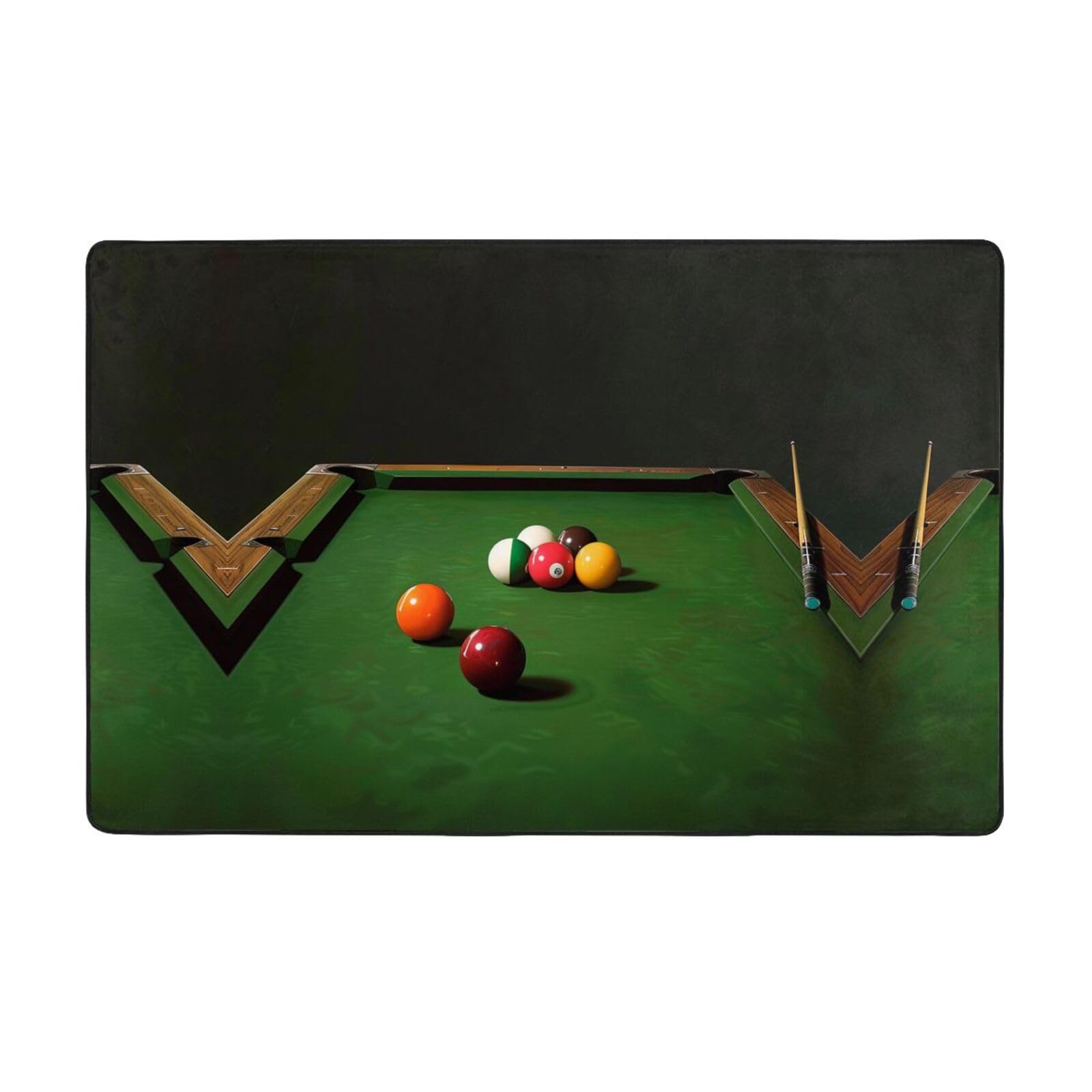 Tapis en peluche à poils longs haut de gamme motif billard