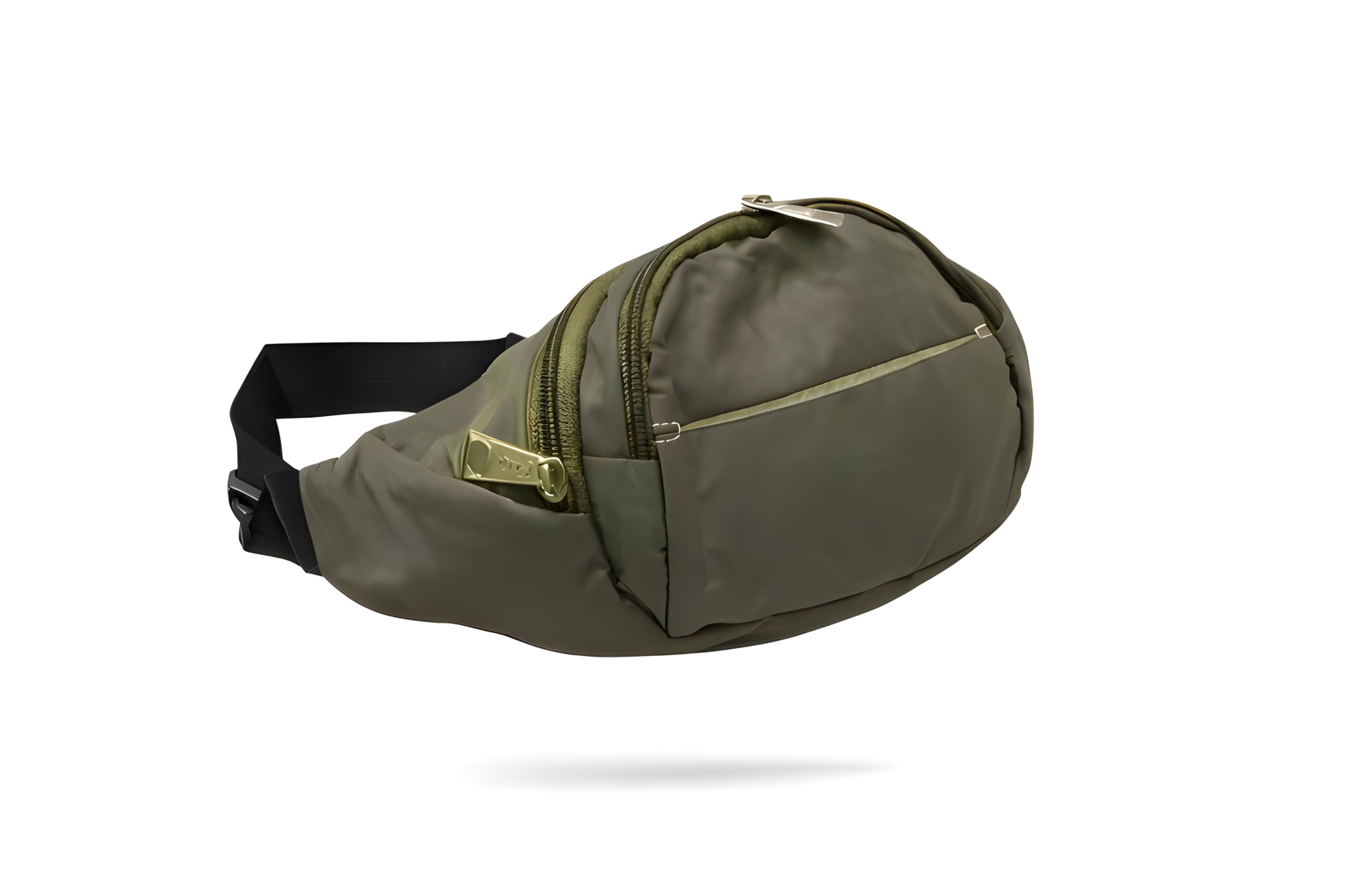 YUVIHUB Chest Bag for Men & Women,Crossbody Waist Pouch with 3 Zippered Compartments & Adjustable Strap,Multipurpose Fanny Pack for Travel, Festivals, Hiking, Cycling (Light Brown)-image-14