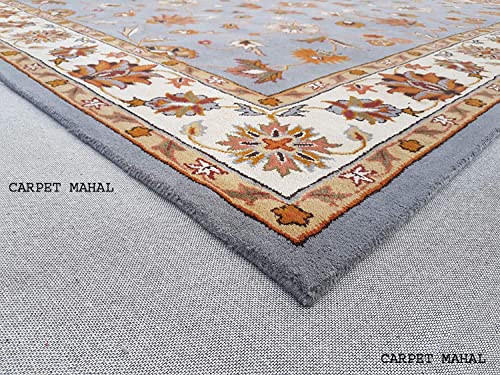 Image of Carpet Mahal Export Quality Tuffted Pure Woollen Carpet for Living Room Bedroom Size 4 x 6 feet (120X180 Cm) Color-Multi
