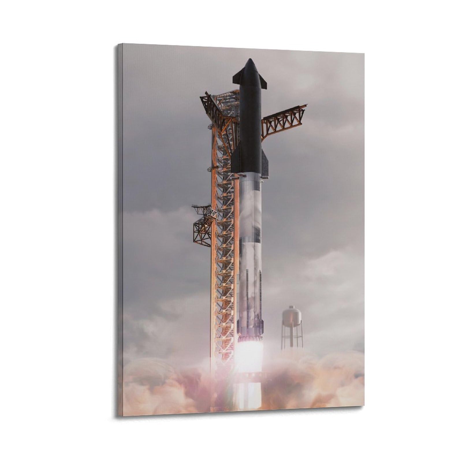 OKAHYS Starship Rocket Launch Space Poster Decorative Painting Canvas Wall Artworks Picture 20x30inch(50x75cm)
