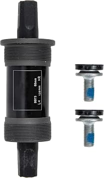 Abaodam Folding Bike Bottom Bracket with Two Bearings Carbon Steel Waterproof Design Less Noise Black Threaded Crankset Bearing for Mountain and Road Bikes