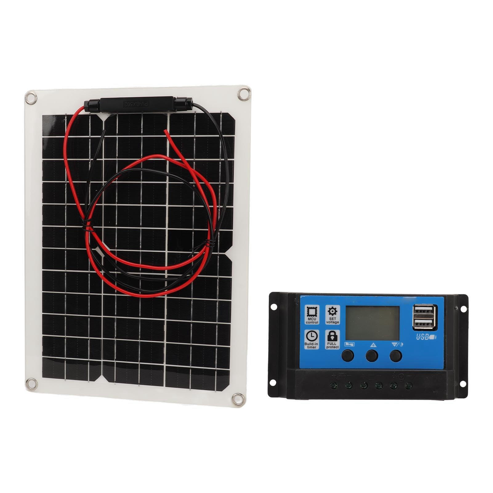 Panneau solaires 300 W haute efficacité, kit complet avec régulateur de charge IP67 50 A, compatible 12 V/24 V – idéal pour camping-car, van aménagé et usage nomade