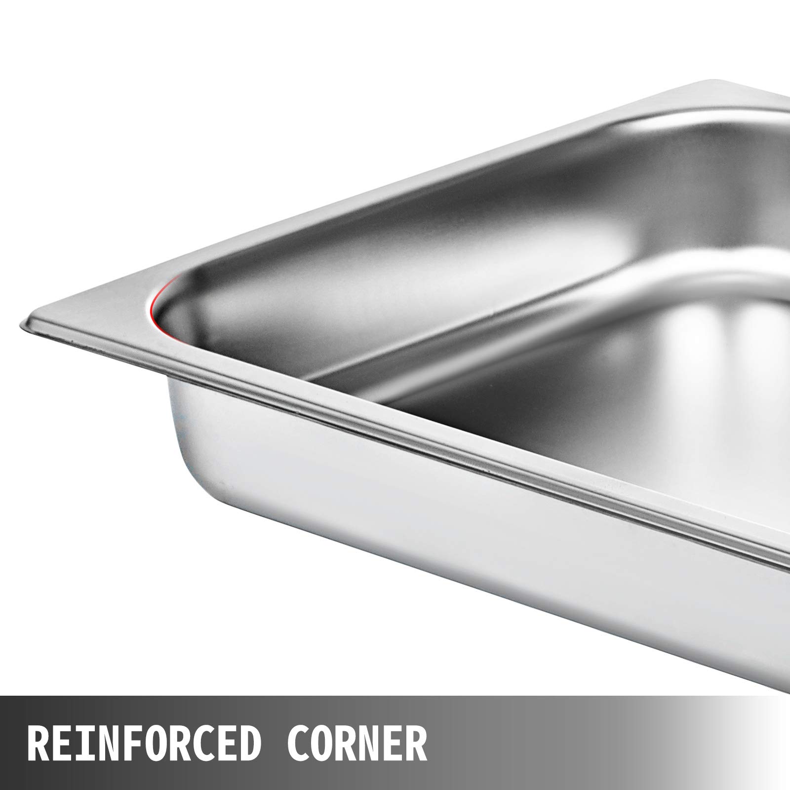 Vassoio Rettangolare In Acciaio Inossidabile 13L - 4 Pezzi Con Coperchio - Per Forno, Cottura A Vapore, Bar - Foto 8