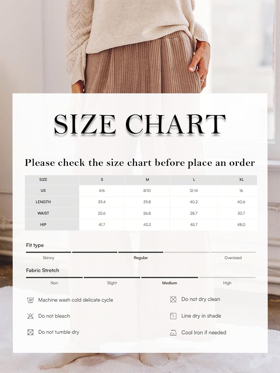 CUPSHE Womens Casual High Waist Wide Leg Pants Loose Fit Fall Pants Trousers with Side Pockets - Image 5