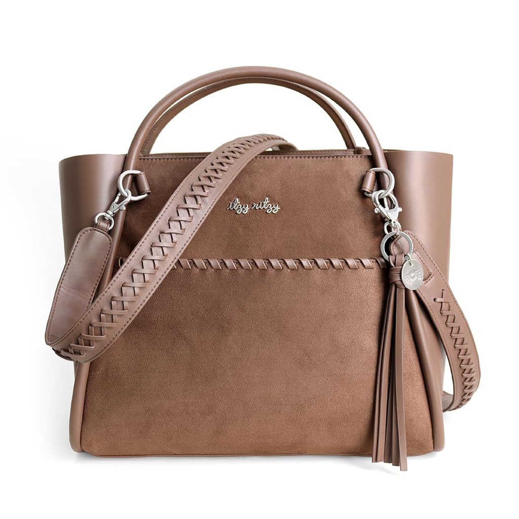 Boss Tote Diaper Bag - Tote Bag with Stroller Straps, Changing Mat, Shoulder Straps, Hook Closure and Removable Tassel (Aspen)-image-40