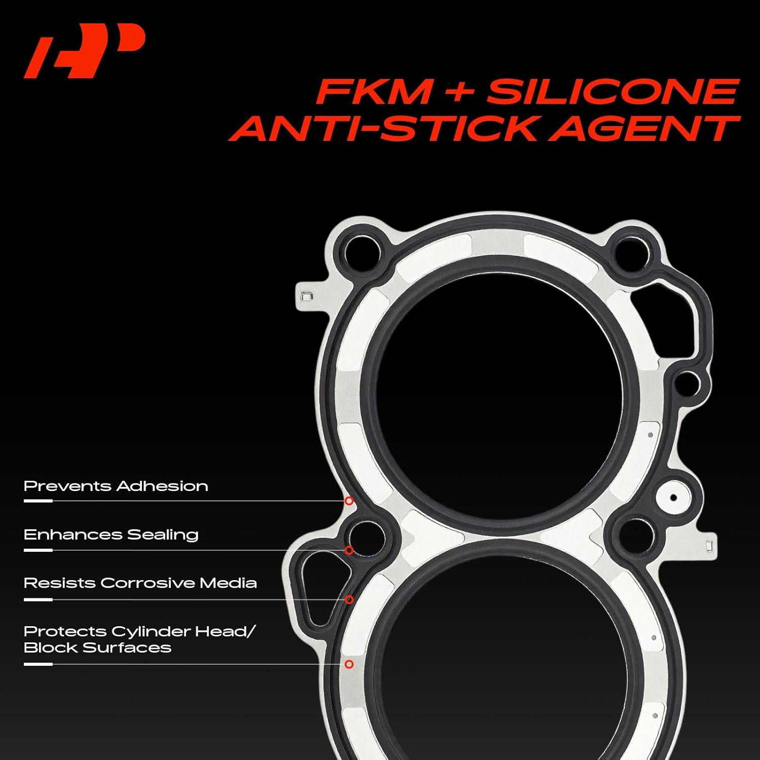 A-Premium V6 3.0L Right Engine Cylinder Head Gasket Compatible with Nissan Maxima & Infiniti I30, 2000 2001, Passenger Side, Multi-Layer Steel