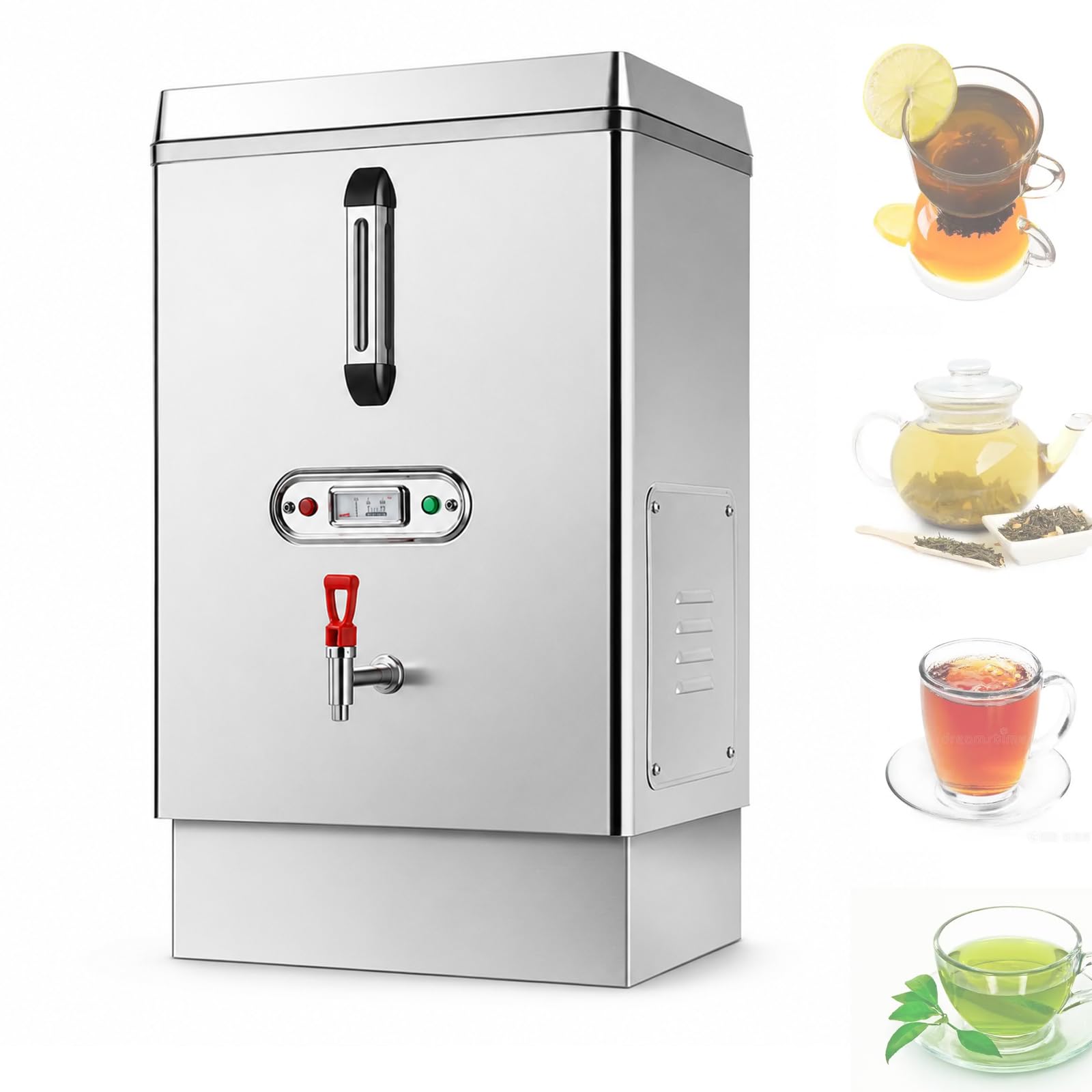 TYH Scaldabagno Commerciale da 40 Litri in Acciaio Inox, Automatico, con Doppia Filtrazione E Rifornimento Automatico Dellacqua, Dispenser di Acqua Calda con Rubinetto, A Basso Consumo Energetico