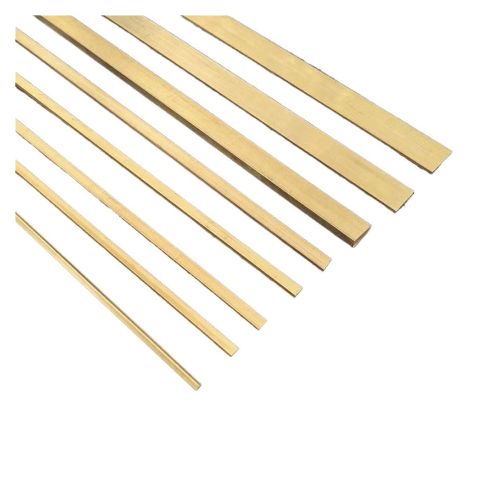 Barre plate en laiton de 50 cm, épaisseur: 5mm, 3mm, 2mm, 1mm, alliage de cuivre, solide, pièce de fixation faite à la main, matériau métallique. for la fabrication de couteaux et l'artisanat(Length 5