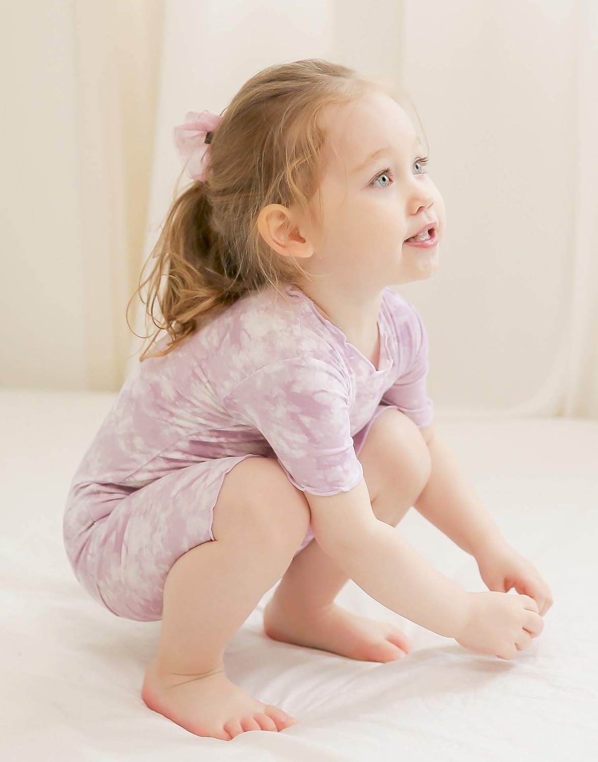 VAENAIT BABY Infant Toddler Kids Junior Soft Bamboo Pajamas Tie Dye Short Summer Pjs 2pcs Set 6M-12Y - Image 3