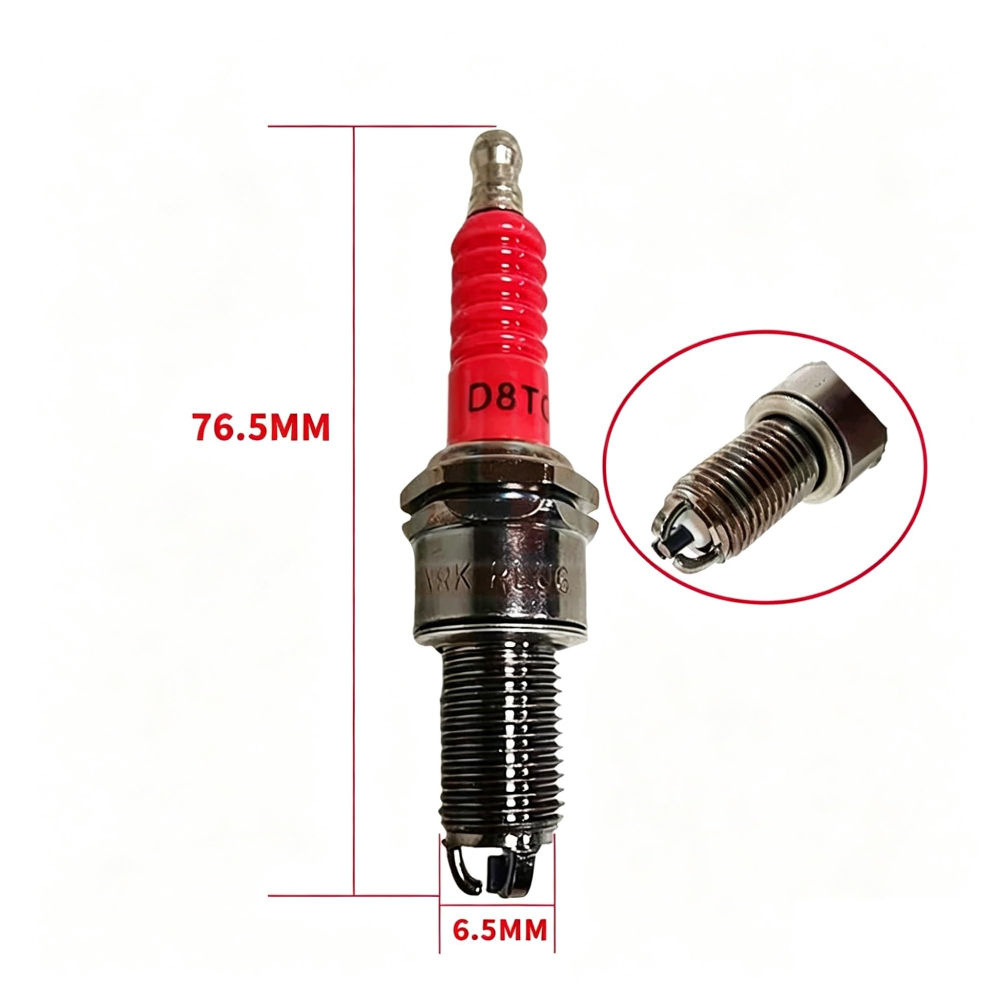 Candela For Moto Super D8TC 3 Elettrodi 1/2/3/4 Pezzi | Candela moto 125cc D8TJC for DR8EA D8EA DR8EIX DPR8EA-9 DPR8EIX-9 IX24 X24ESR-U HG22(2 PCS)