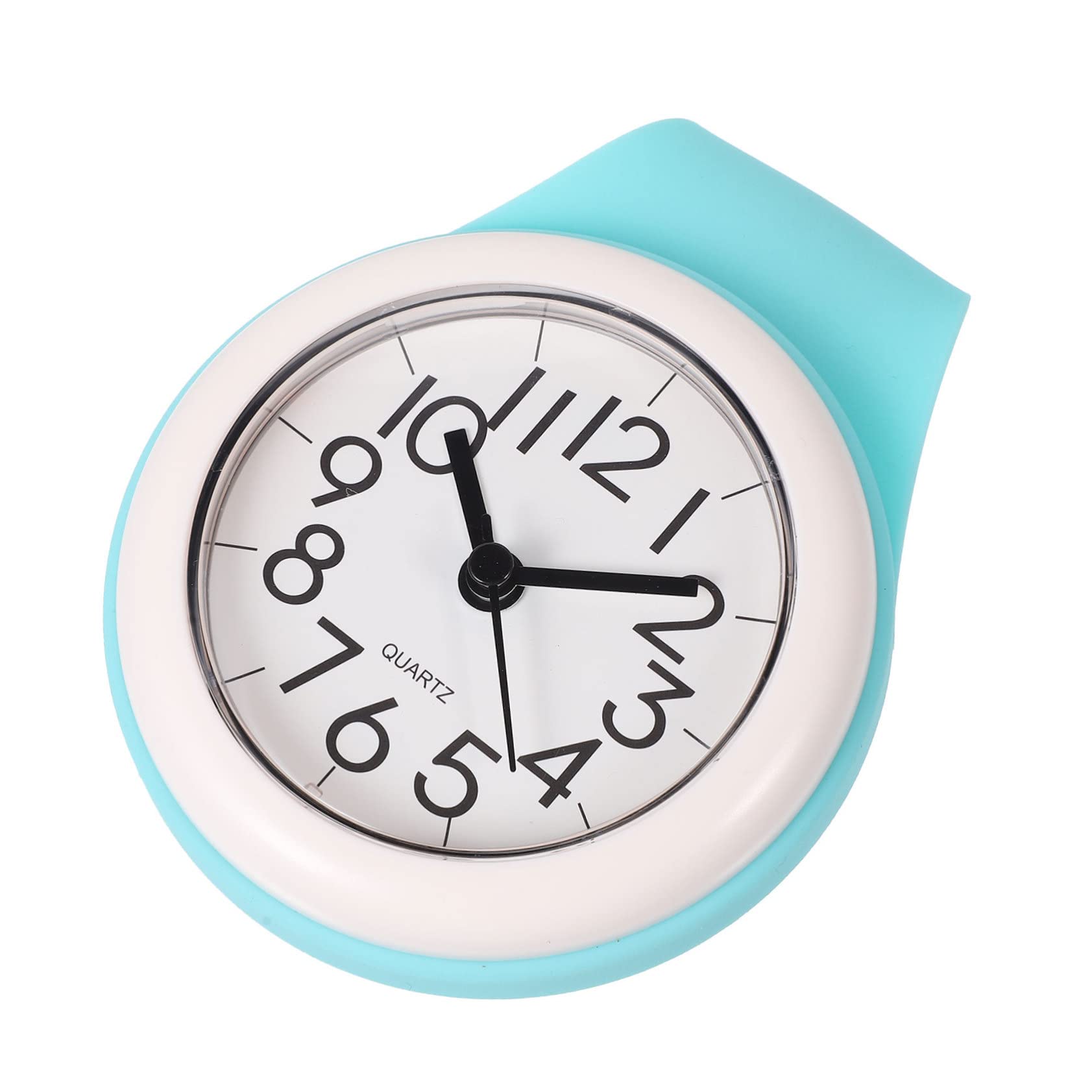 Horloge de bain étanche ventouse bleue avec minuterie silencieuse