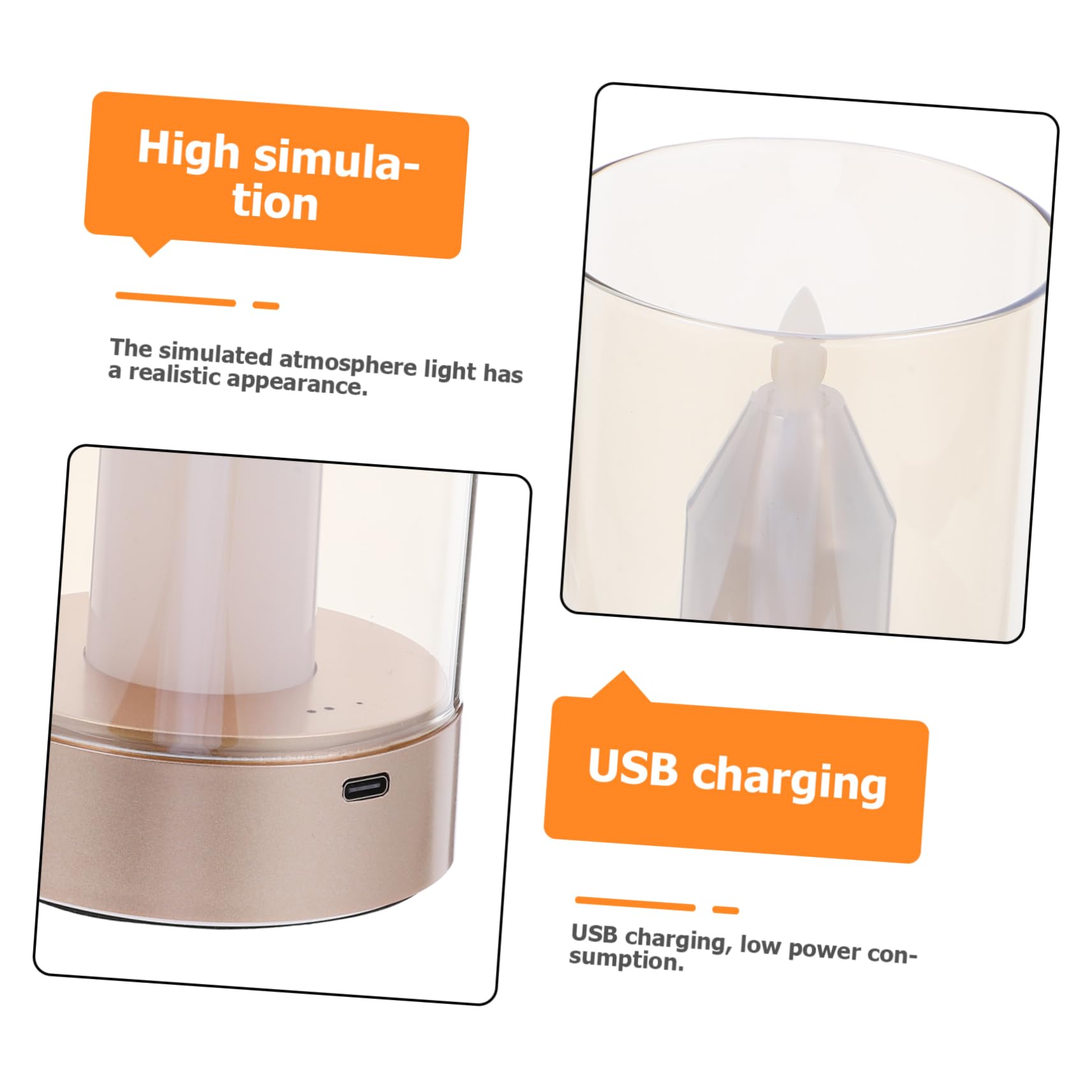 Lampada Notturna LED Sensore Effetto Candela Oscillante Luce Decorativa Elettrica da per Compleanni Matrimoni e Interni