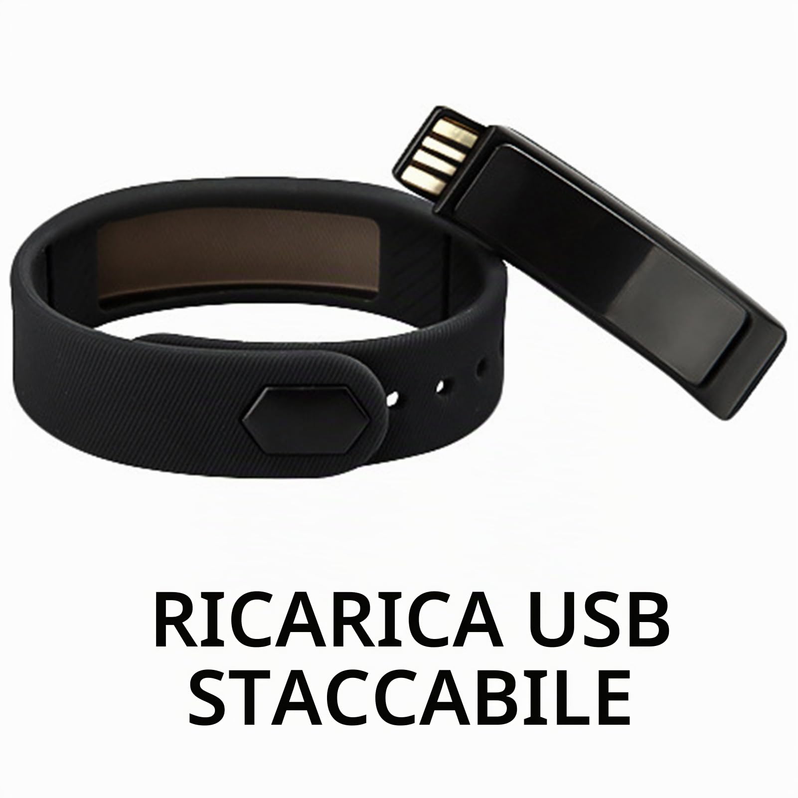 Orologio contapassi, orologio contapassi, orologio fitness intelligente, braccialetto sportivo fitness per registrare calorie, distanza, passi, senza Bluetooth, senza app dispositivo; nero
