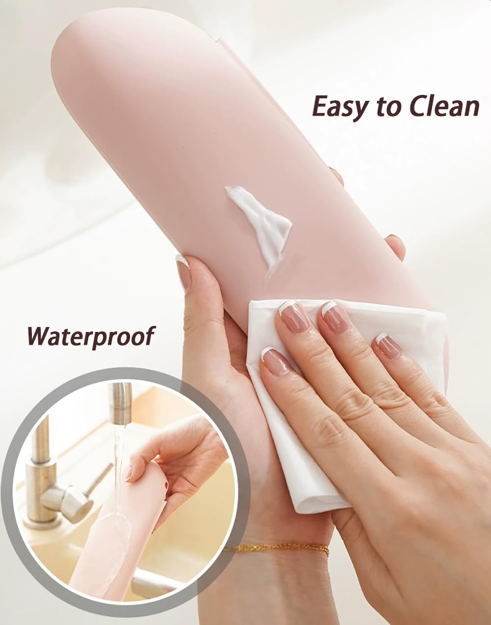 Entonic Silicone Makeup Brush Holder Makeup Bag Cosmetic Travel Bag Waterproof Make up Organizer Portable Brushes Case Toiletry Pouch Anti-Fall Out Magnetic Closure Purse Bag (Yellow) - Image 4