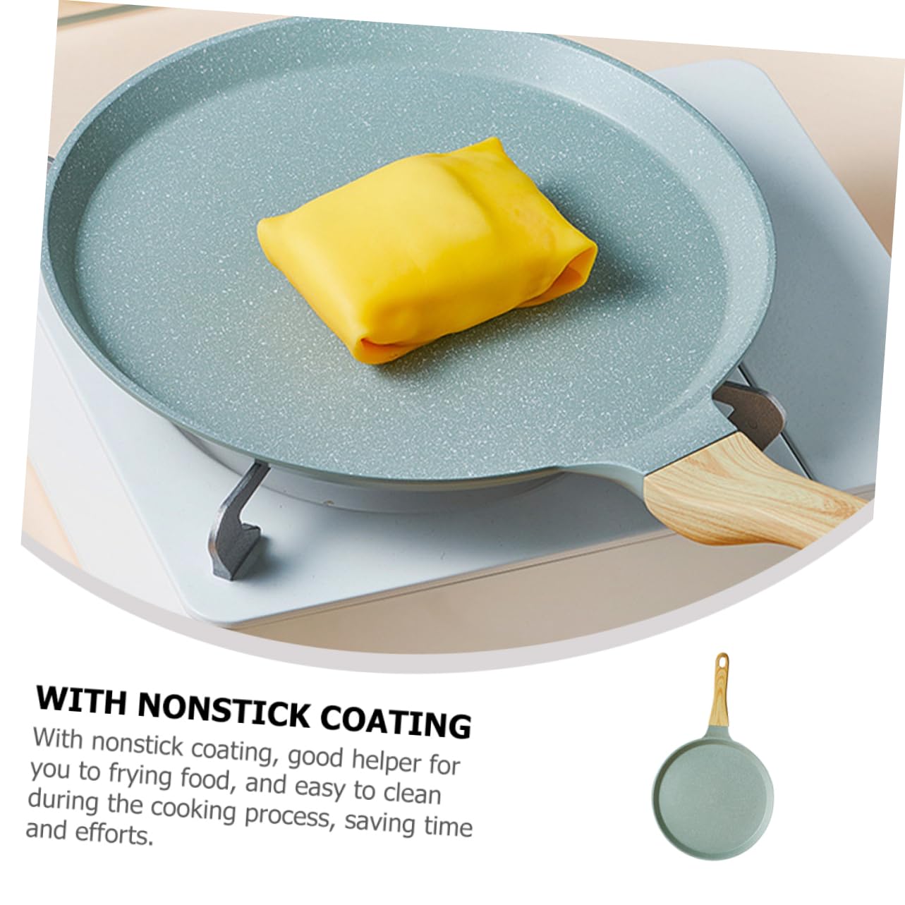 Ciieeo Padella A Fondo Piatto Padella Antiaderente Multifunzionale Per Bistecche E Pancake Manici Ergonomici Resistenti Calore